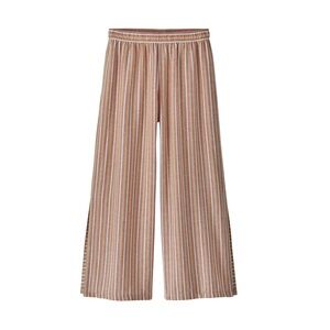 Patagonia Mauve Striped Hemp Summer Wide Leg Garden Island Pants XL Extra Large